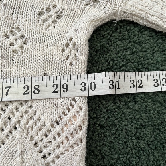 Anthropologie Knitted and Knotted Launa Embroidered Open Knit Poncho Size XS/S - Picture 8 of 9